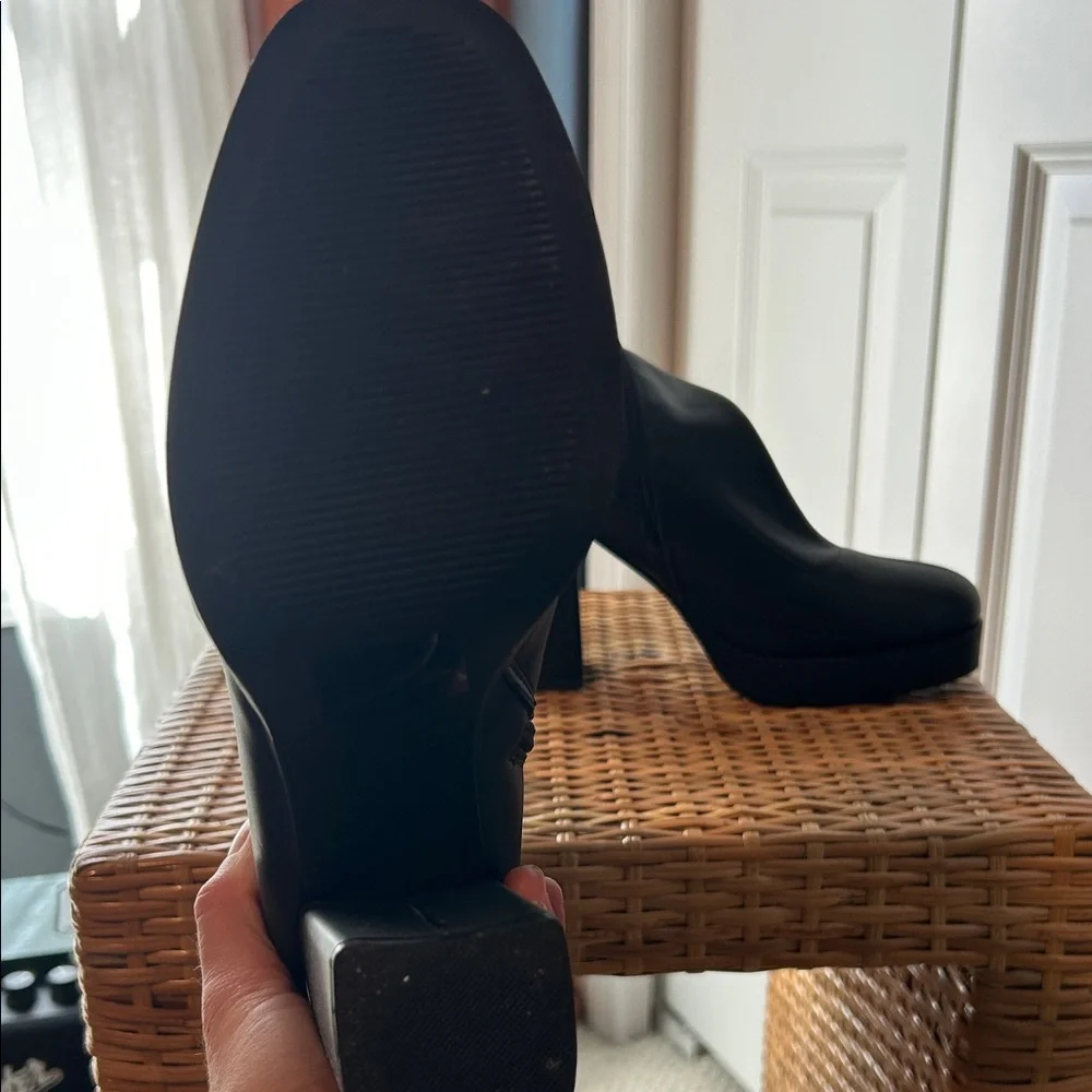 MIA Black Heeled Ankle Boots - Picture 3 of 3